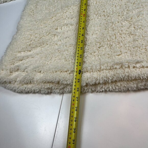 Weatherproof vintage sherpa women sweater teddy bear 1/4 zip lined cream size S - Picture 9 of 9